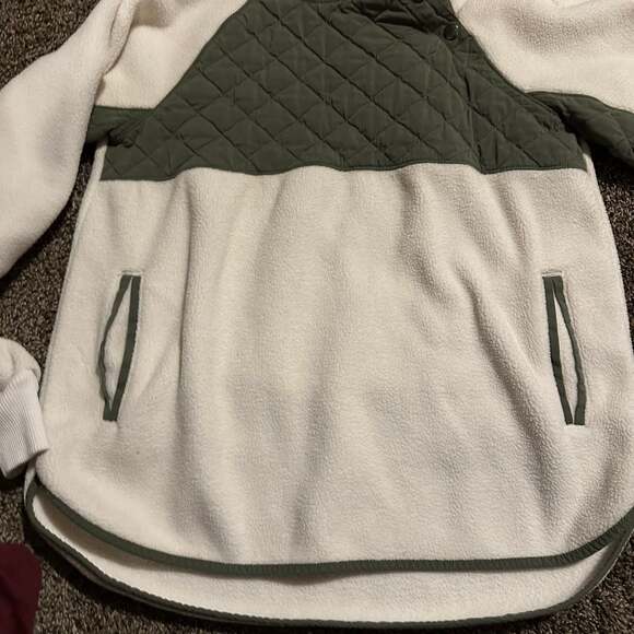 Vintage Abercrombie & Fitch Quilted Fleece Jacket Heritage Cottage Core - Picture 4 of 8